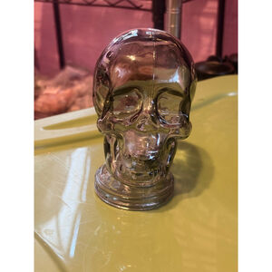 Unbranded Gray Glass Skull Decor One Size